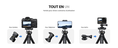 TREPIED STABILISATEURT A ROBOT CAMERA INTELLIGENTE ET TELECOMMANDE
