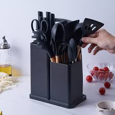 USTENSILES DE CUISINE : ENSEMBLE SILICONE LOT DE 19