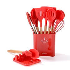USTENSILES DE CUISINE : ENSEMBLE SILICONE LOT DE 19