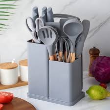 USTENSILES DE CUISINE : ENSEMBLE SILICONE LOT DE 19